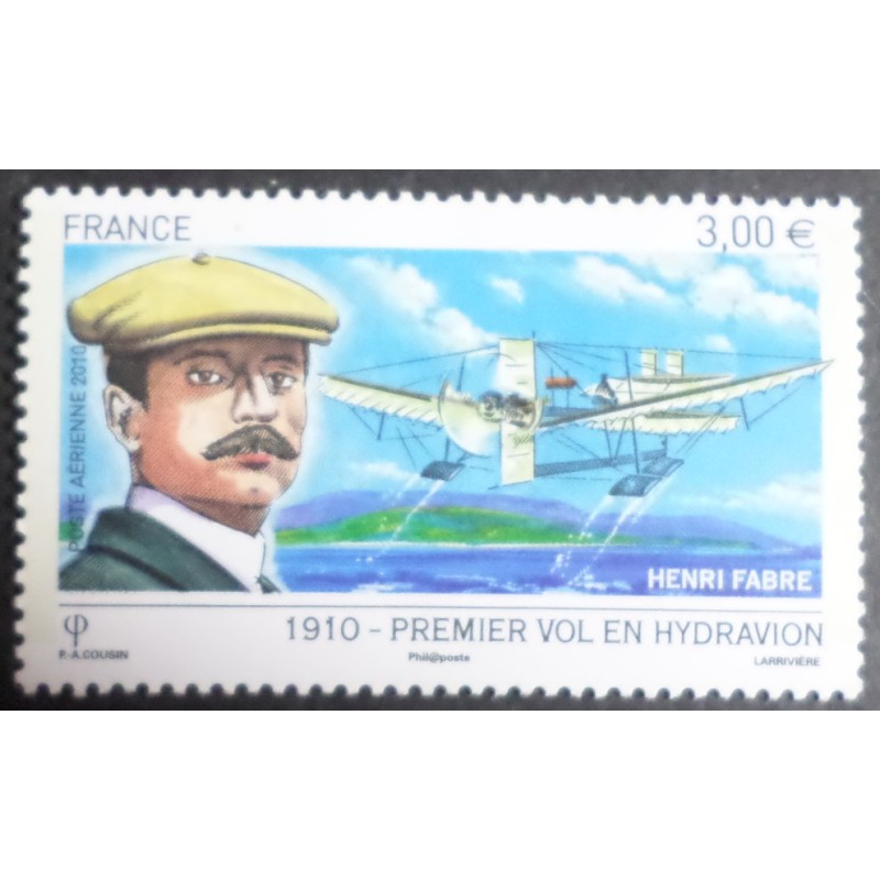 FRANCE 2010 timbre POSTE AERIENNE 73 HENRI FABRE HYDRAVION neuf** AIRMAIL MNH