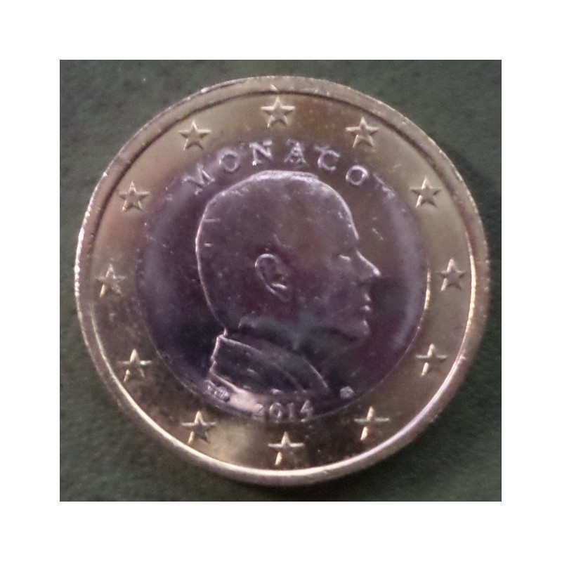 MONACO PIECE MONNAIE de 1 EURO 2014 PRINCE ALBERT II TTB VF COIN CIRCULEE