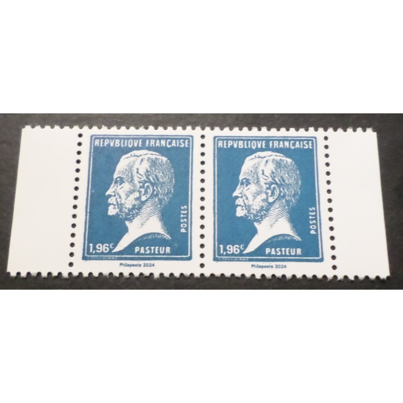 copy of FRANCE 2024 PAIRE VERTICALE les 2 timbres PASTEUR du CARNET 1924 neuf** MNH