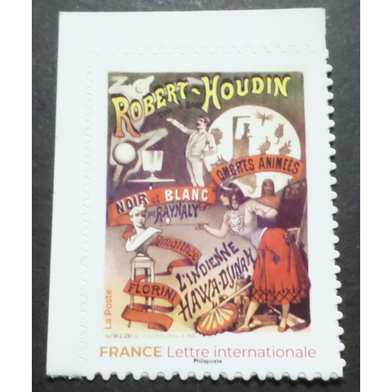 FRANCE 2024 TIMBRE AUTOADHESIF AFFICHE HOMBRES ANIMEES HOUDIN MAGIE neuf** MNH