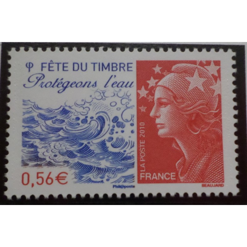 FRANCE 2010 FETE timbre 4439 MARIANNE PROTEGEONS L EAU neuf** MNH STAMP