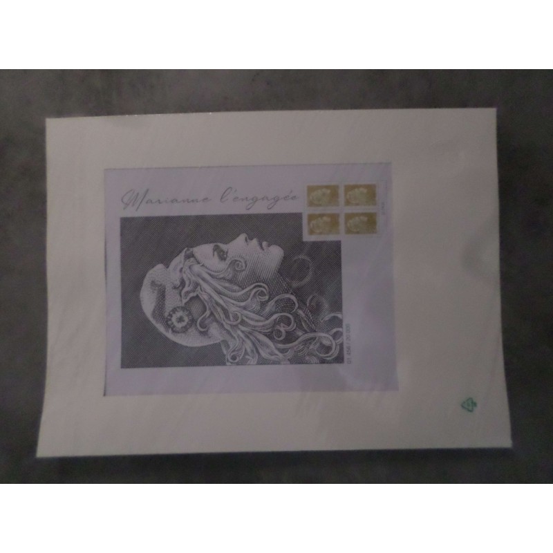 FRANCE SALON 2021, AFFICHE FEUILLET timbres MARIANNE ENGAGEE, neuf**, MNH