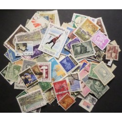 MONDE LOT 200 TIMBRES oblitérés PETITS ET GRANDS FORMAT dont classiques