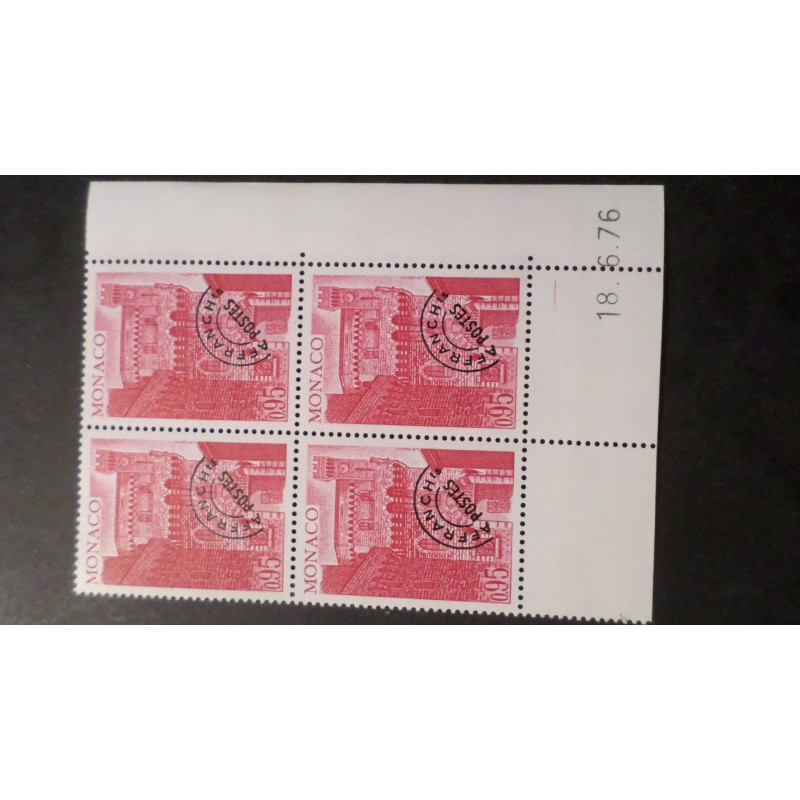 copy of COIN DATE' MONACO 1976, timbre PREOBLITERE' 43, TOUR HORLOGE, neuf**, MNH