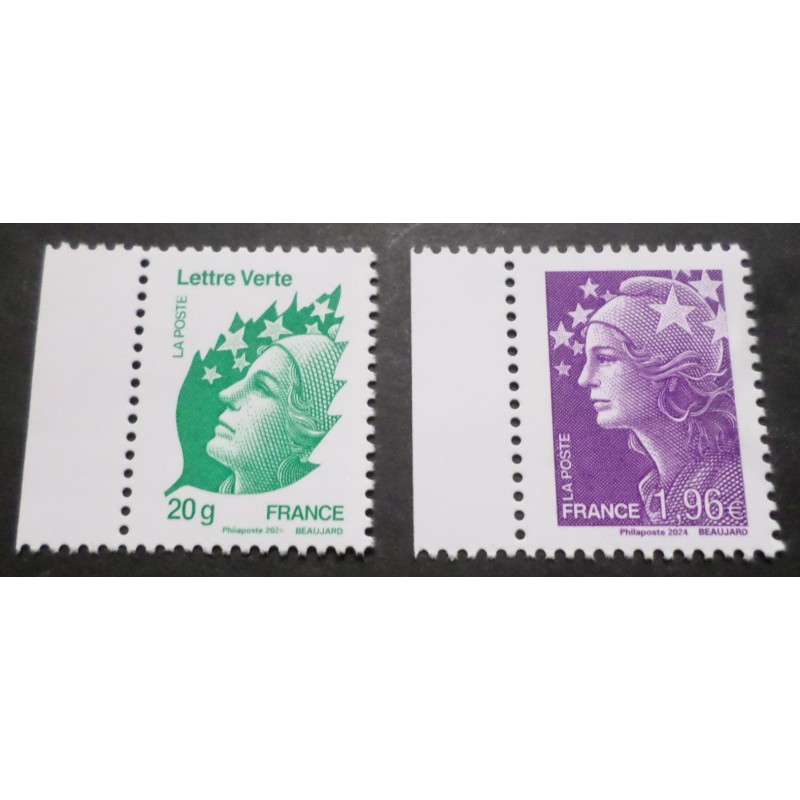 copy of FRANCE 2024 PAIRE VERTICALE les 2 timbres PASTEUR du CARNET 1924 neuf** MNH