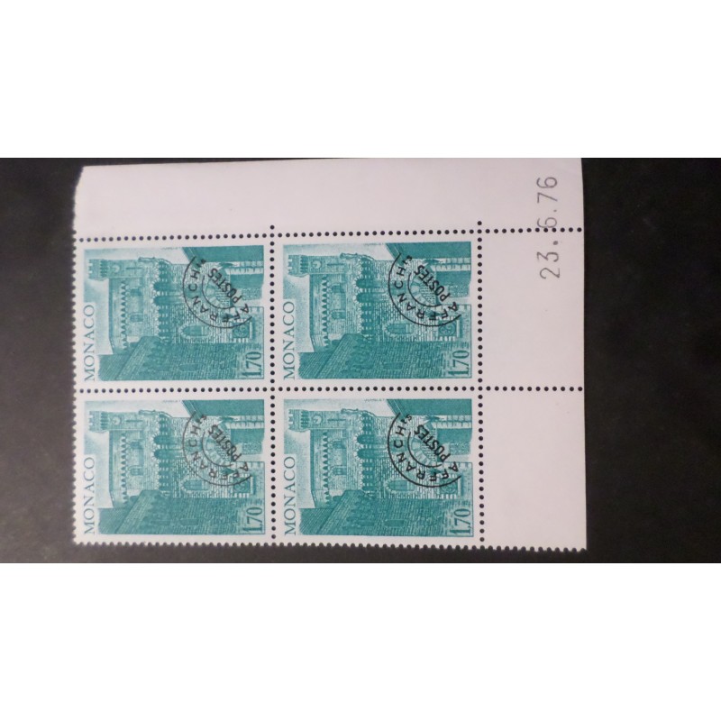 copy of COIN DATE' MONACO 1976, timbre PREOBLITERE' 43, TOUR HORLOGE, neuf**, MNH