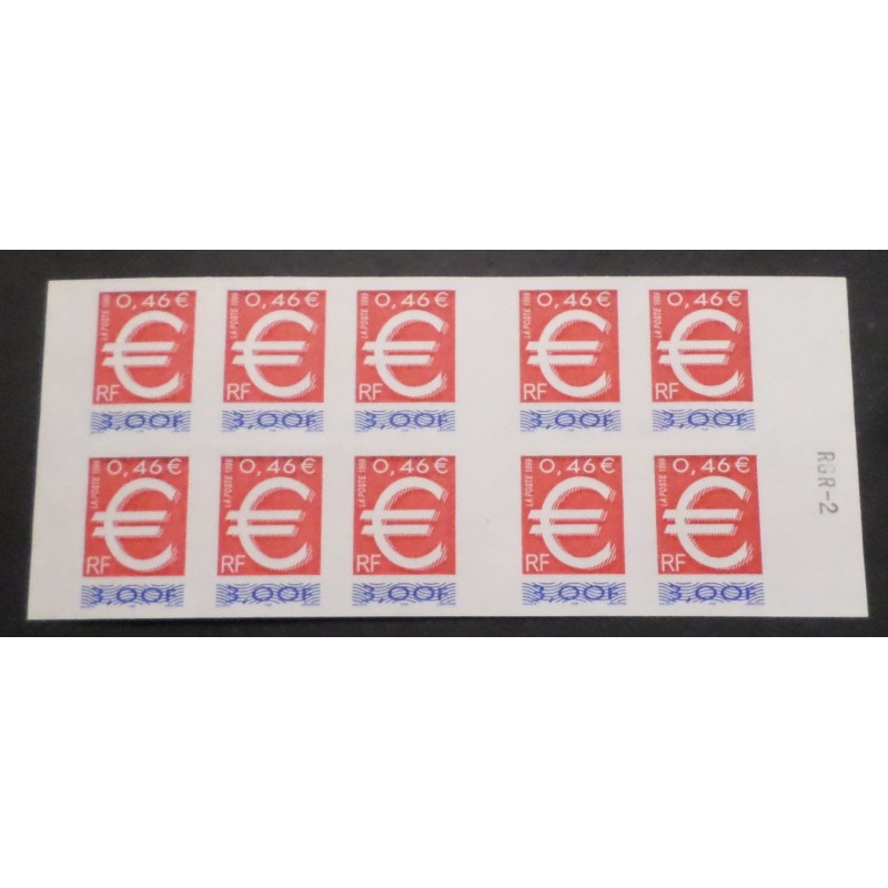 copy of FRANCE 1999 CARNET timbres 3215-C1 NUMEROTE' EURO AUTOADHESIF neuf** VF MNH