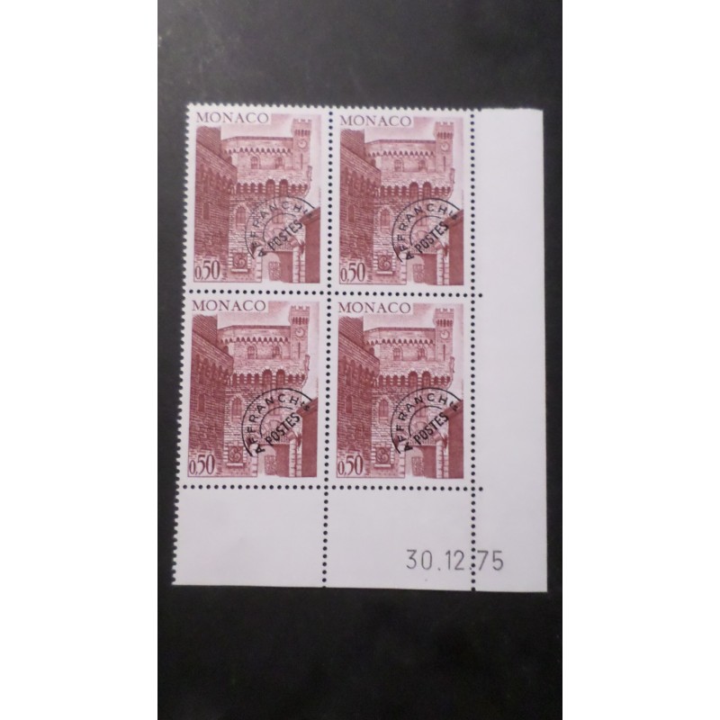 copy of COIN DATE' MONACO 1976, timbre PREOBLITERE' 43, TOUR HORLOGE, neuf**, MNH